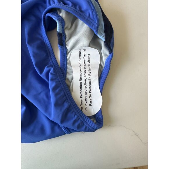 NWT Speedo Quantum Racing Cut Blue and Black One Piece Swimsuit Size 6 - Picture 7 of 12